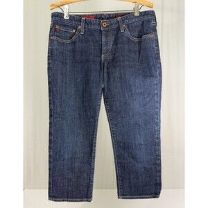 AG Adriano Goldschmied Jeans Womens Size 30R Cropped Bark Wash Model Off Duty